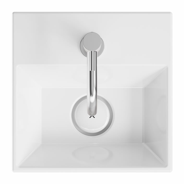 Crosswater Beck Gloss White 300mm Cloakroom Basin Sanctuary Bathrooms